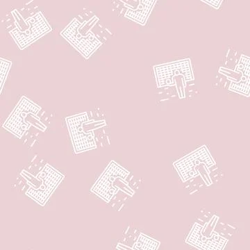 Goalkeeper soccer line seamless pattern Stock Illustration