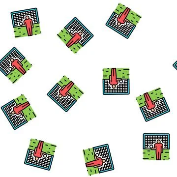 Goalkeeper soccer vector seamless pattern Stock Illustration