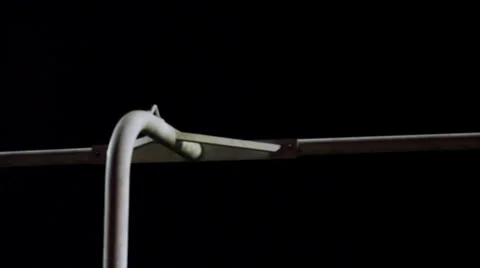 Goalpost and Stadium Lights Stock Footage 34852389