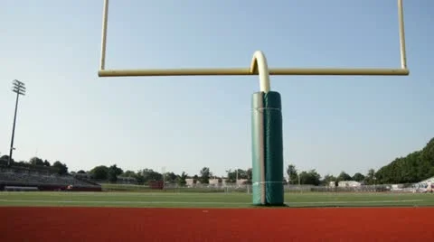 Goalpost Stadium Dolly Stock Footage 12592834