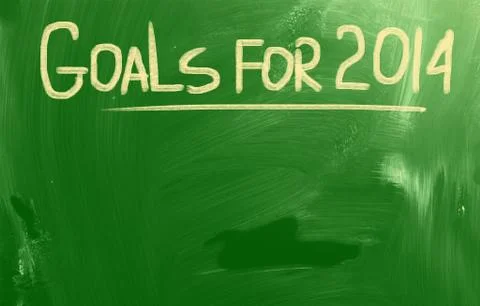 Goals for 2014 concept Stock Illustration