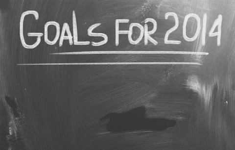 Goals for 2014 concept Stock Illustration