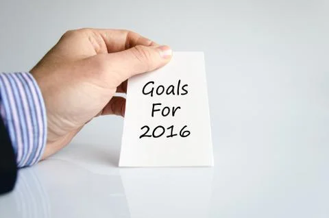 Goals for 2016 text concept Stock Photos