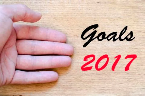 Goals 2017 text concept Stock Photos