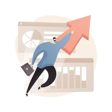 Goals abstract concept vector illustration. Stock Illustration
