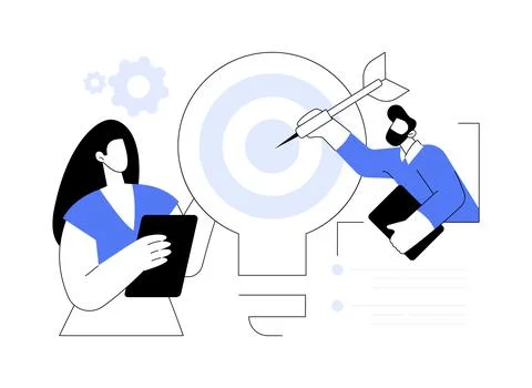 Goals abstract concept vector illustration. Stock Illustration