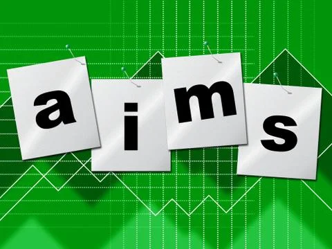 Goals aiming meaning strategy future and aspire Stock Illustration