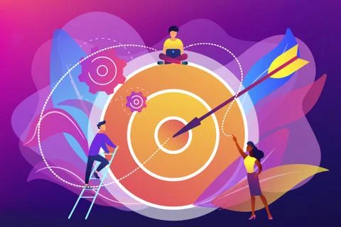 Goals and objectives concept vector illustration. Stock Illustration