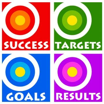 Goals and targets Stock Illustration