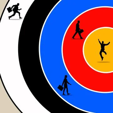 Goals and targets Illustrazione stock