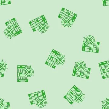 Goals budget planning glyph vector seamless pattern Stock Illustration