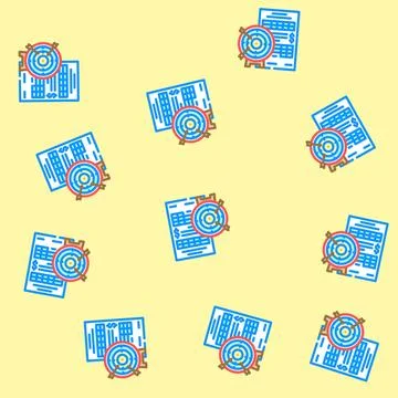 Goals budget planning vector seamless pattern Stock Illustration