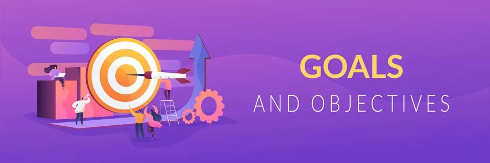 Goals concept banner header Stock Illustration