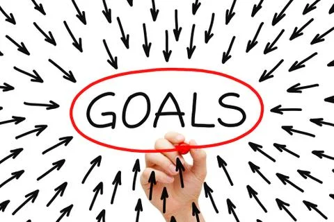 Goals concept Stockfoto's