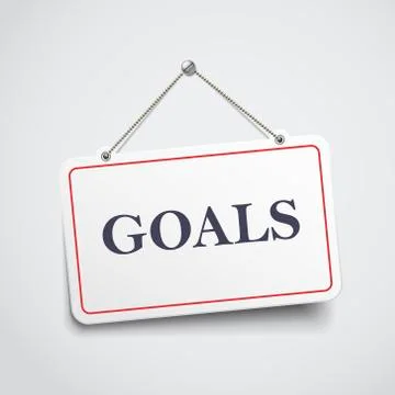 Goals hanging sign イラスト素材