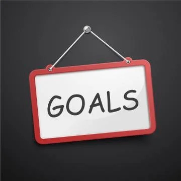 Goals hanging sign Stock Illustration