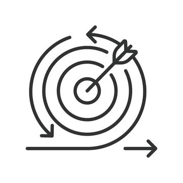 Goals icon in line design. goals, target, achievement, agile, success, strategy Stock Illustration