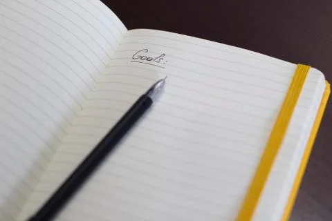 Goals list making Stock Photos