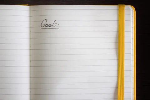 Goals list making Stock Photos