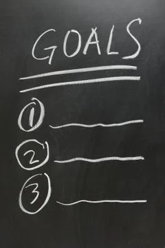 Goals list Stock Photos