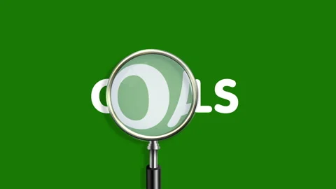 Goals magnifying glass hovering Video stock 190265153