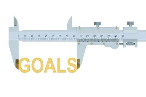 Goals measuring concept Stock Illustration