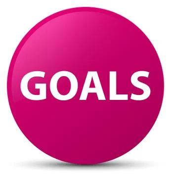 Goals pink round button Stock Illustration