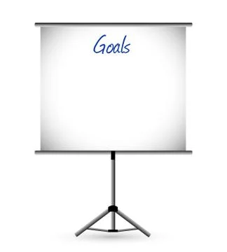 Goals presentation board illustration design Stock Illustration