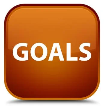 Goals special brown square button Illustrazione stock