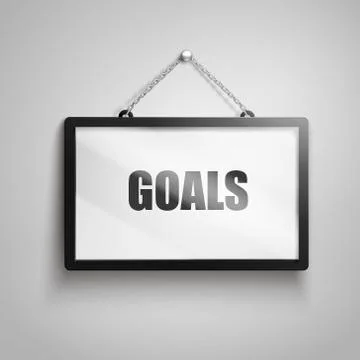 Goals text sign Illustrazione stock