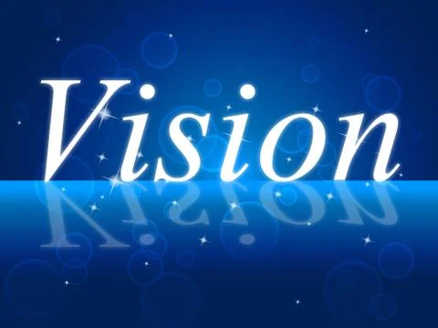 Goals vision indicating future targets and aspirations Stock Illustration