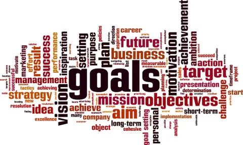 Goals word cloud Stock Illustration