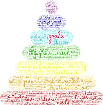 Goals Word Cloud Illustrazione stock