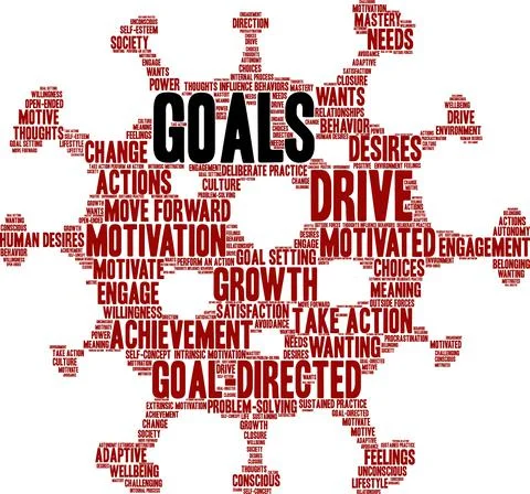 Goals Word Cloud 스톡 일러스트