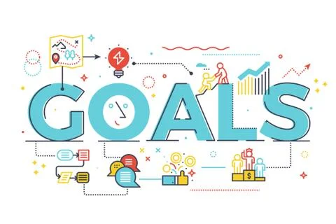 GoalsWord Stock-Illustration