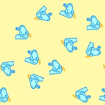 Goat animal vector seamless pattern イラスト素材