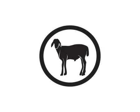 Goat black animals vector logo and symbols template Stock Illustration