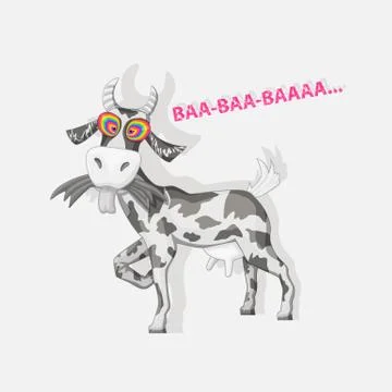 Goat black Stock Illustration