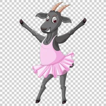 Goat dancing in ballet costume イラスト素材