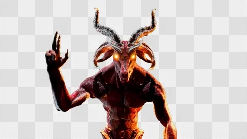 Goat Demon Baphomet VJ Loop Stock Footage 161908226