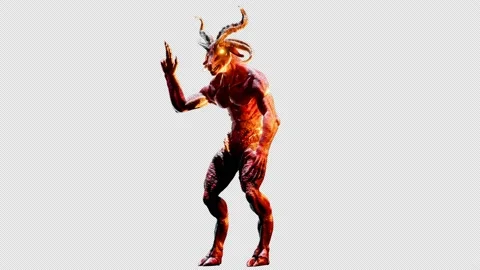 Goat Demon Baphomet VJ Loop Stock Footage 161908286