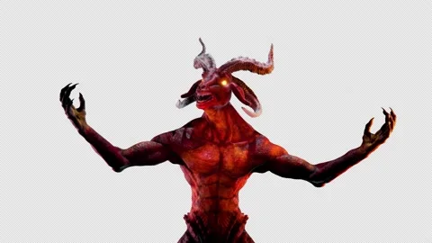 Goat Demon Baphomet VJ Loop Stock Footage 161908416