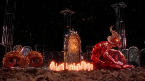 Goat Demon Baphomet VJ Loop Stock Footage 163223538