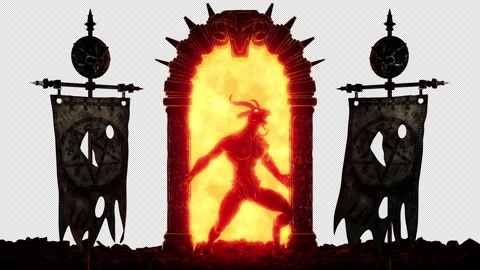 Goat Demon Baphomet VJ Loop Stock Footage 169889706