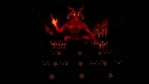 Goat Demon Baphomet VJ Loop Stock Footage 169889851