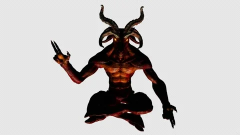 Goat Demon Baphomet VJ Loop Stock Footage 169889937