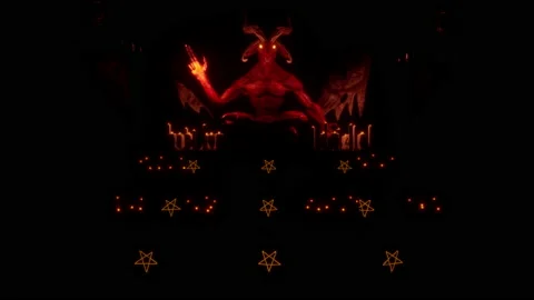 Goat Demon Baphomet VJ Loop Stock Footage 169889947