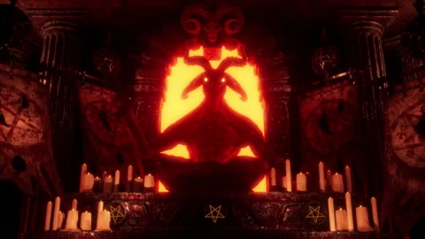 Goat Demon Baphomet VJ Loop Stock Footage 169889957