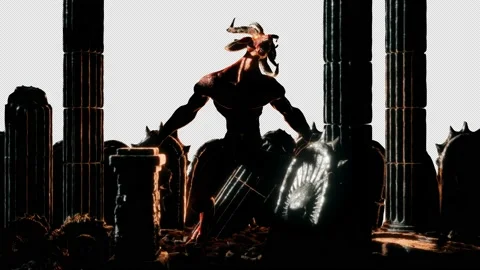 Goat Demon Baphomet VJ Loop Stock Footage 169890516