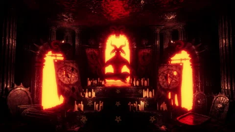 Goat Demon Baphomet VJ Loop Stock Footage 169891076